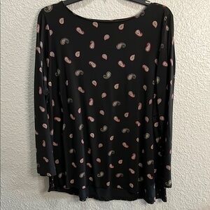 J.Jill Black  Paisley Women's Top size XL